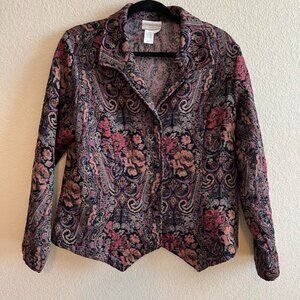 Coldwater Creek Autumn Tapestry Blazer Size 14